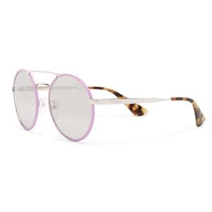 Prada 54mm Round Catwalk Sunglasses in Violet NWT